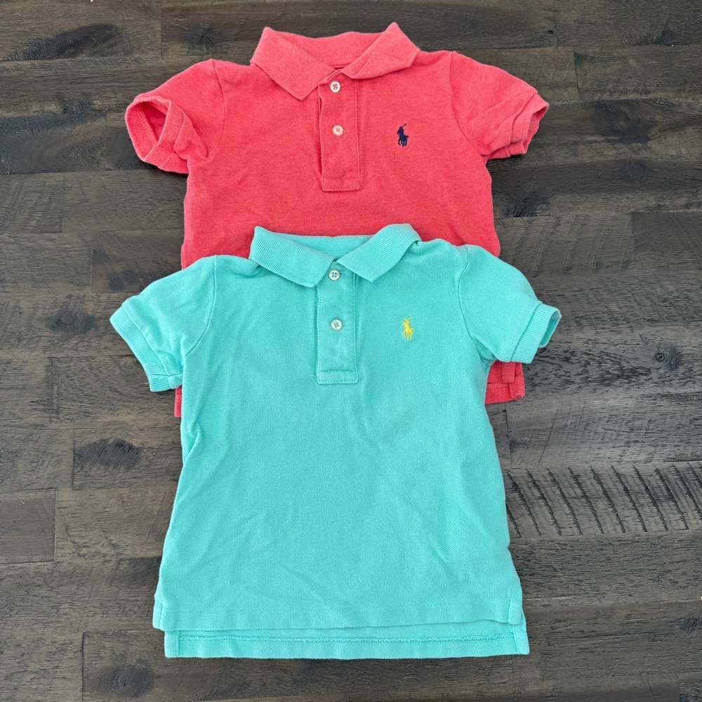 SOLD 18m Ralph Lauren Polo Shirts Baby Toddler Bundle - Nantucket Red & Aqua